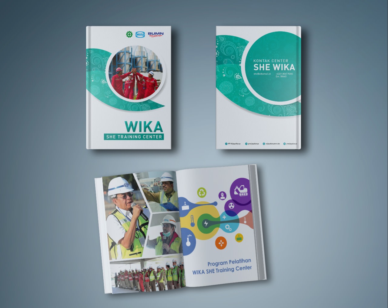 portfolio popout.id web development agency jakarta client WIKA SHE Training Center Handbook